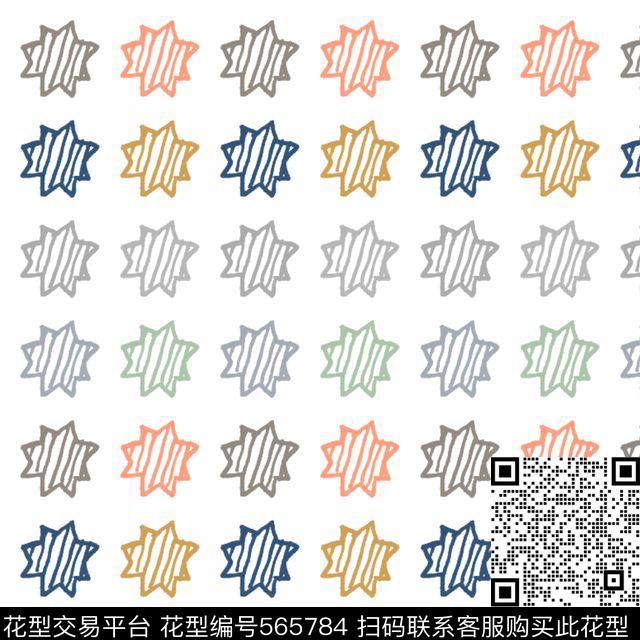 简约、童趣、星星、星星传统印花华亿平台下载（图片编号: 565784） - 瓦栏（Walan）