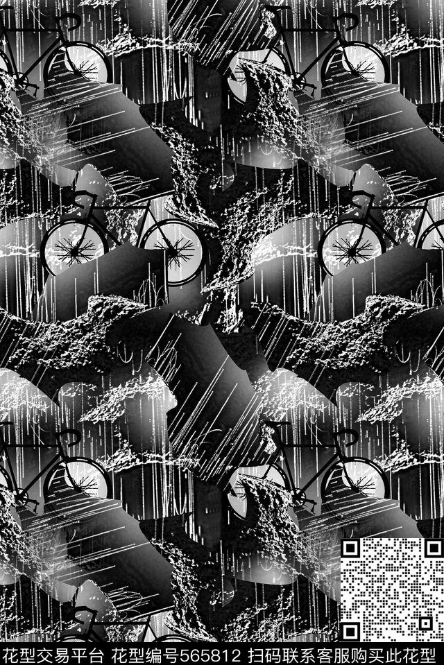 时尚潮流大牌抽象丛林数码印花华亿平台下载（图片编号: 565812） - 瓦栏（Walan）