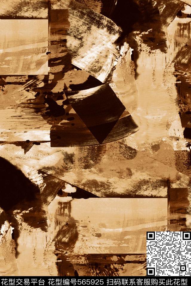 复古笔刷纹理服装数码印花华亿平台下载（图片编号: 565925） - 瓦栏（Walan）