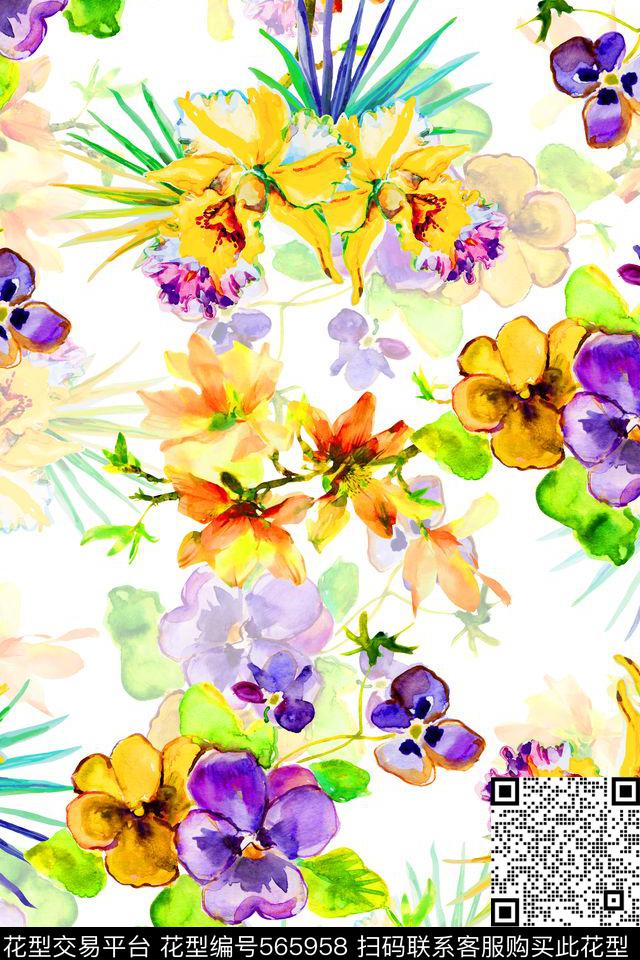 最新流行时尚窗帘布数码印花华亿平台下载（图片编号: 565958） - 瓦栏（Walan）