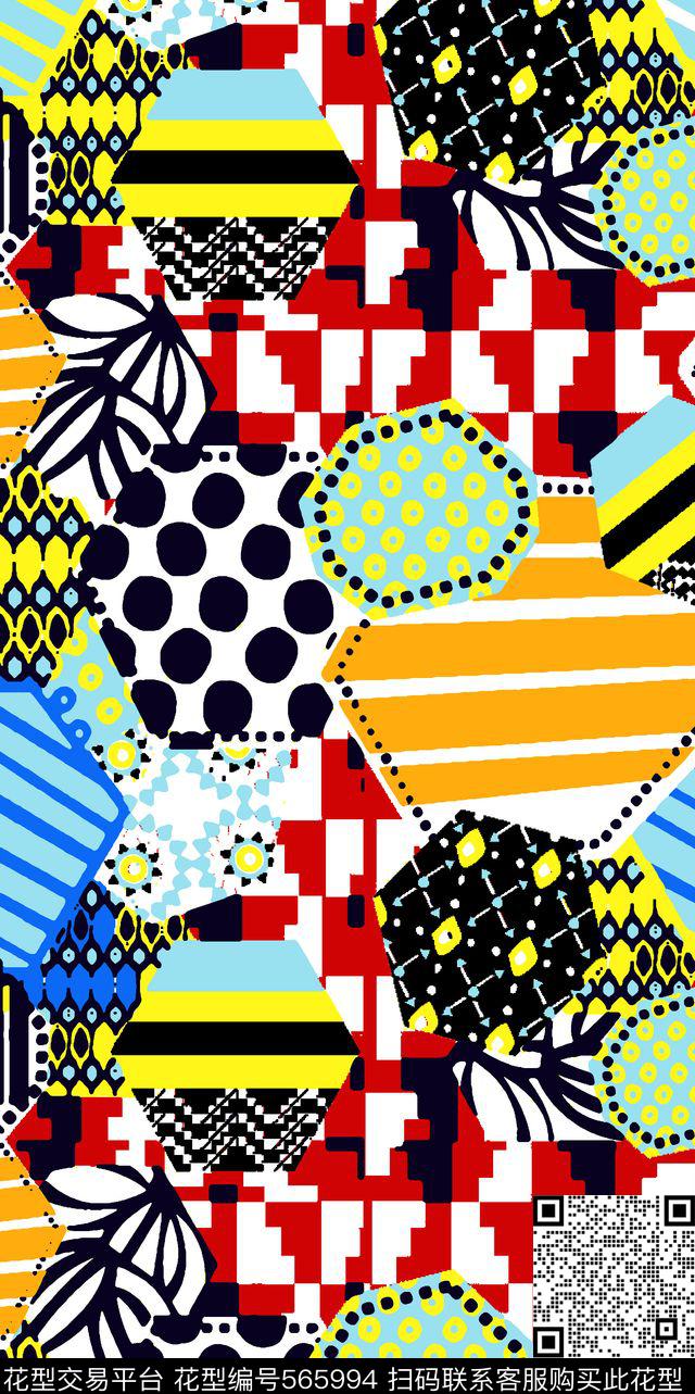 几何图案几何组合图案.休闲传统印花华亿平台下载（图片编号: 565994） - 瓦栏（Walan）