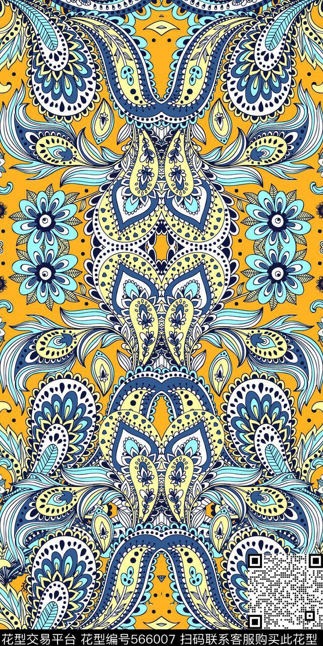 民族风数码印花热带风情传统印花华亿平台下载（图片编号: 566007） - 瓦栏（Walan）