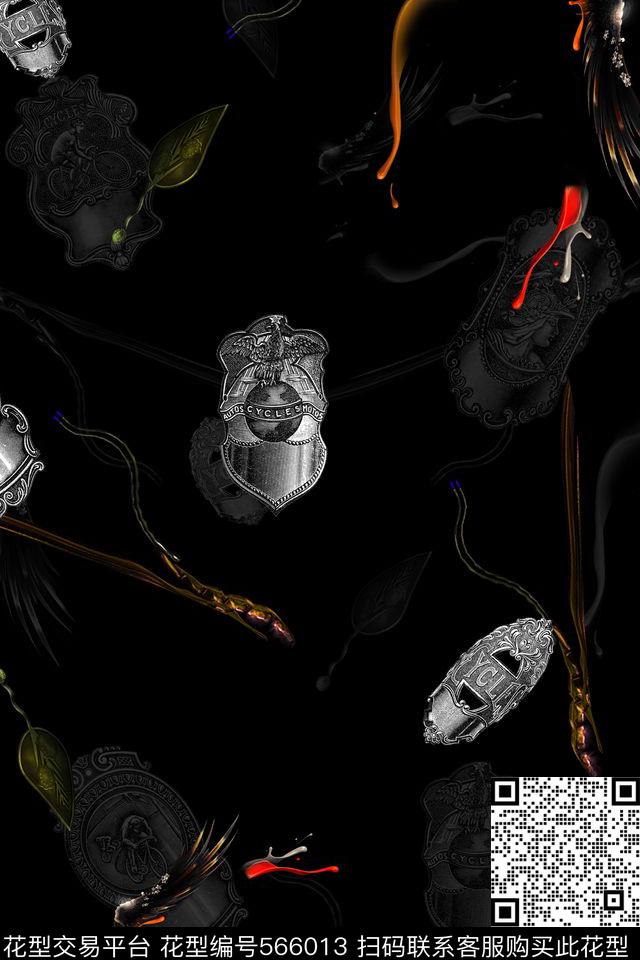 复古潮流男装华亿平台数码印花华亿平台下载（图片编号: 566013） - 瓦栏（Walan）