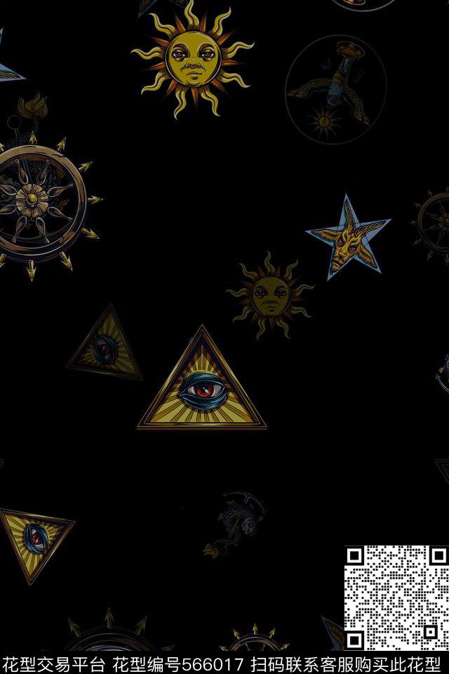 复古潮流男装华亿平台数码印花华亿平台下载（图片编号: 566017） - 瓦栏（Walan）