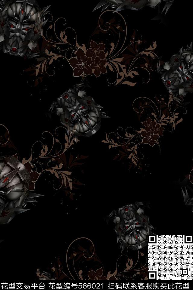 潮流复古男装华亿平台数码印花华亿平台下载（图片编号: 566021） - 瓦栏（Walan）