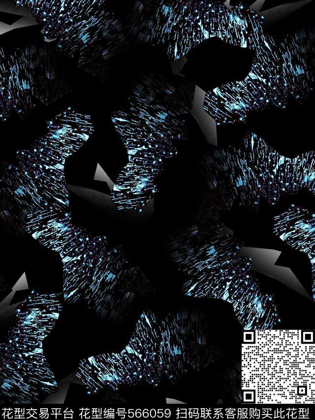 抽象男装图案自然纹理男装衬衫图案数码印花华亿平台下载（图片编号: 566059） - 瓦栏（Walan）