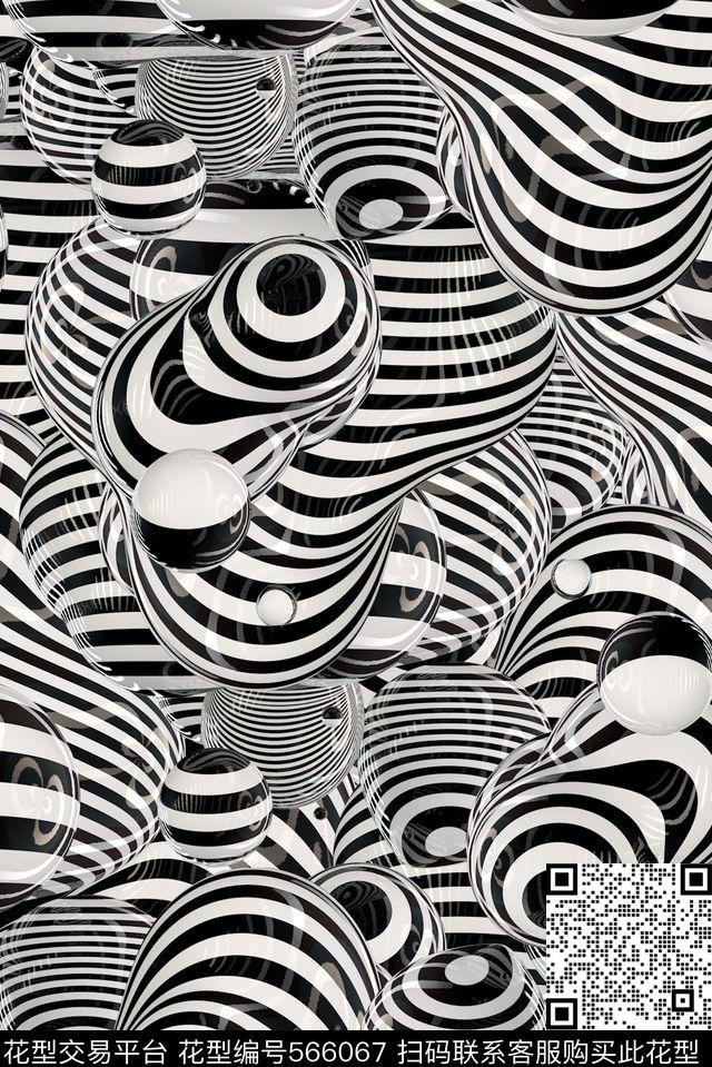 几何数码印花华亿平台下载（图片编号: 566067） - 瓦栏（Walan）