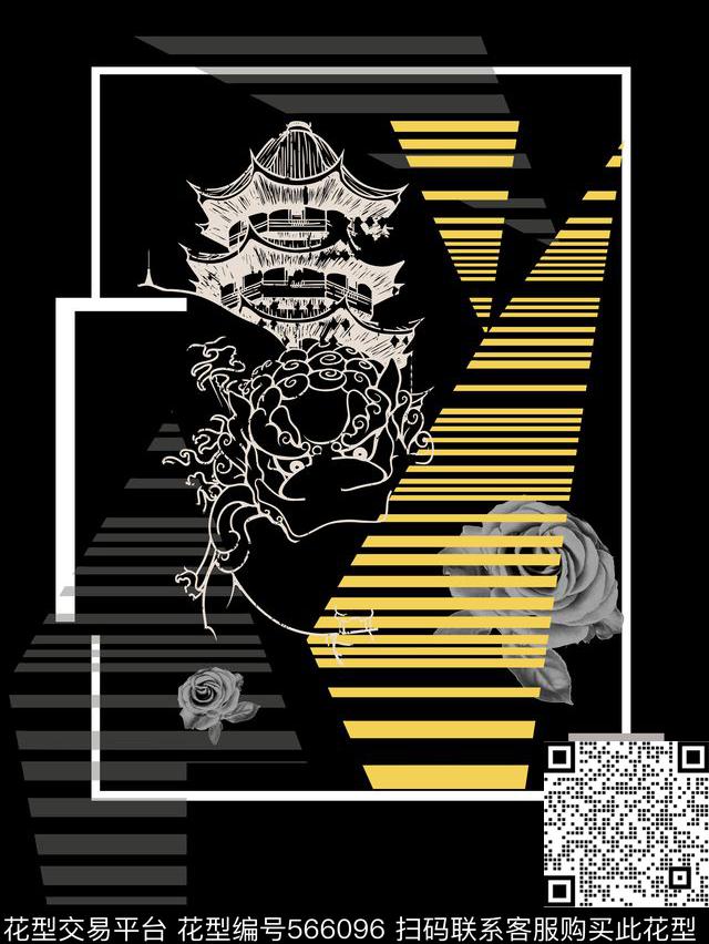 风景花卉几何传统印花华亿平台下载（图片编号: 566096） - 瓦栏（Walan）