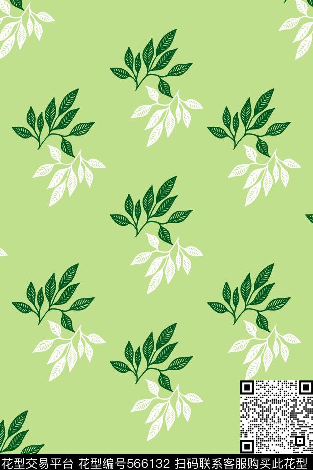 简约、田园叶子传统印花华亿平台下载（图片编号: 566132） - 瓦栏（Walan）