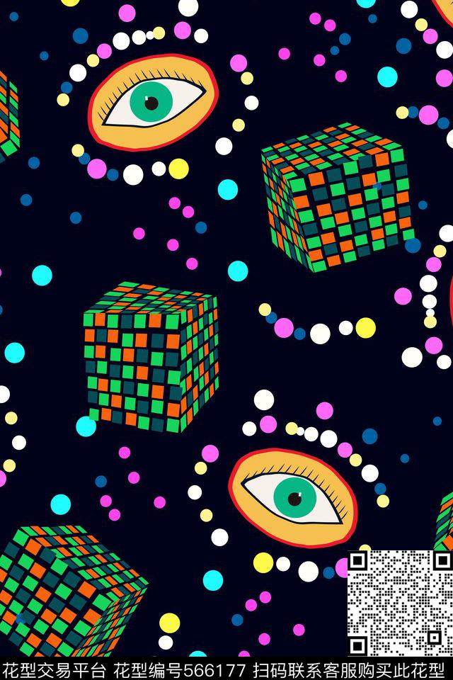 时尚几何魔方传统印花华亿平台下载（图片编号: 566177） - 瓦栏（Walan）