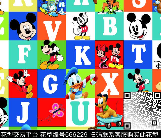 卡通米奇迪士尼传统印花华亿平台下载（图片编号: 566229） - 瓦栏（Walan）