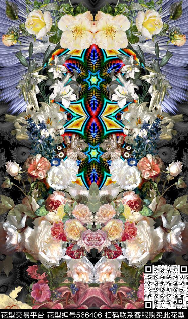 创意定位油画数码印花华亿平台下载（图片编号: 566406） - 瓦栏（Walan）