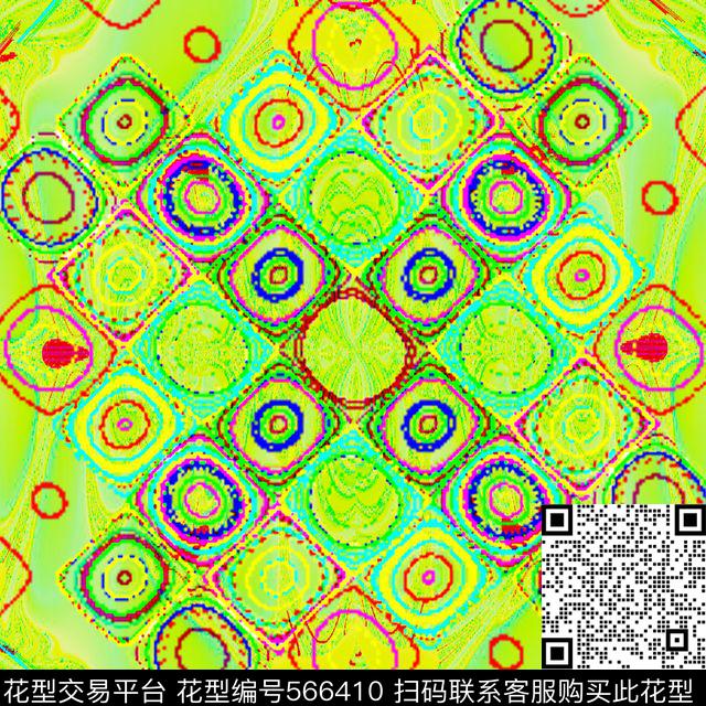 靓丽几何四方连续数码印花华亿平台下载（图片编号: 566410） - 瓦栏（Walan）