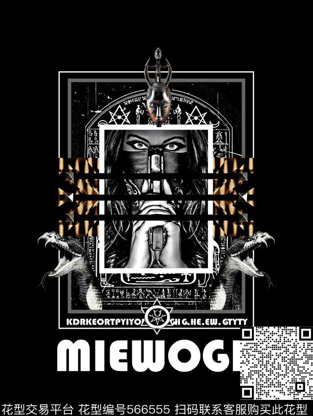 古墓丽影埃及元素蛇数码印花华亿平台下载（图片编号: 566555） - 瓦栏（Walan）