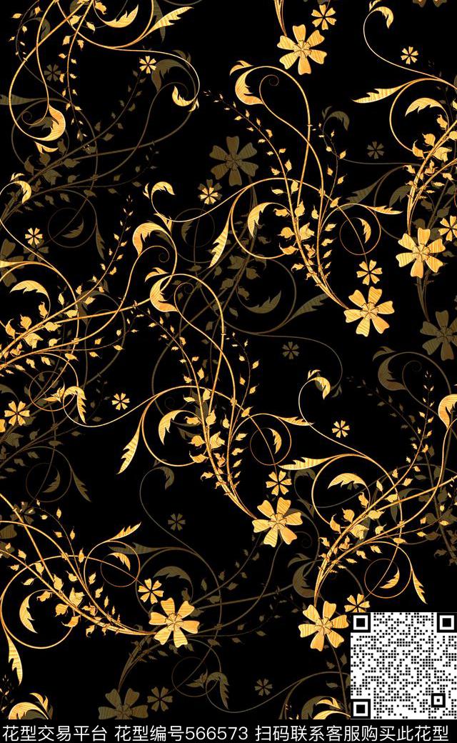 欧美流行欧式花纹高清数码印花华亿平台下载（图片编号: 566573） - 瓦栏（Walan）