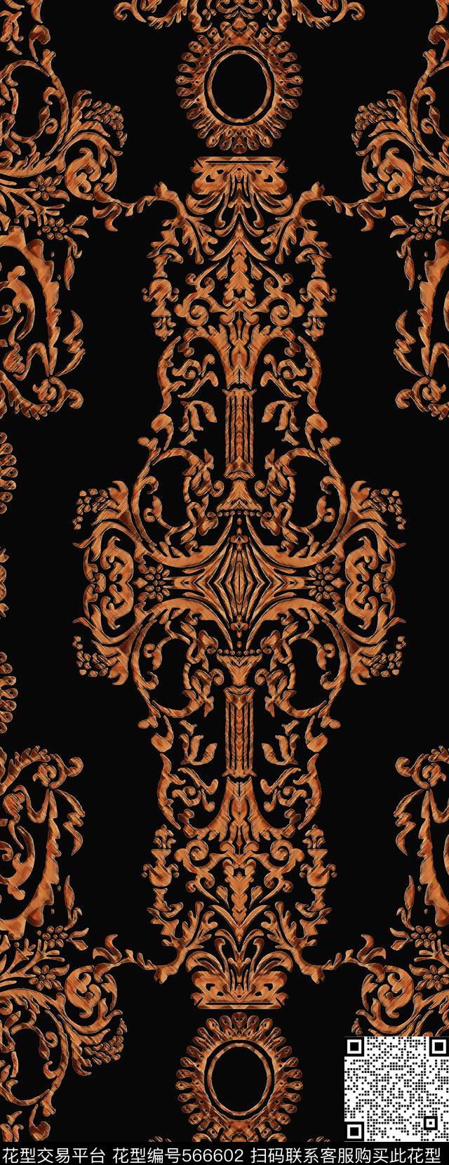 欧美花卉时尚数码印花华亿平台下载（图片编号: 566602） - 瓦栏（Walan）