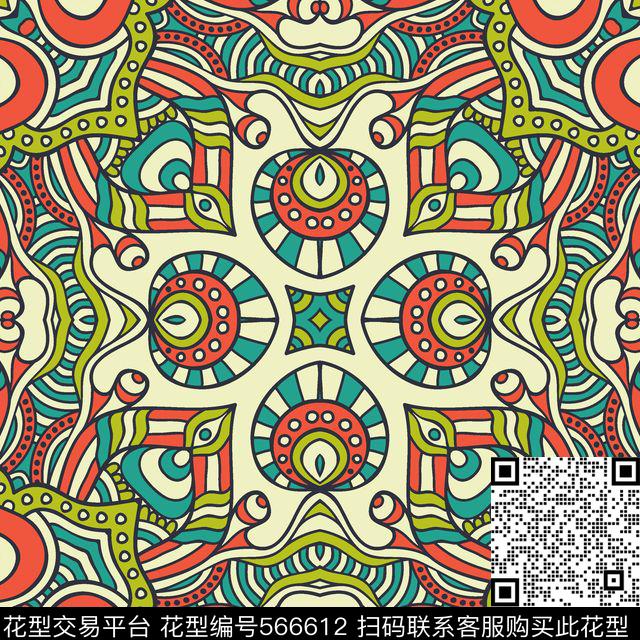 欧美时尚传统印花华亿平台下载（图片编号: 566612） - 瓦栏（Walan）