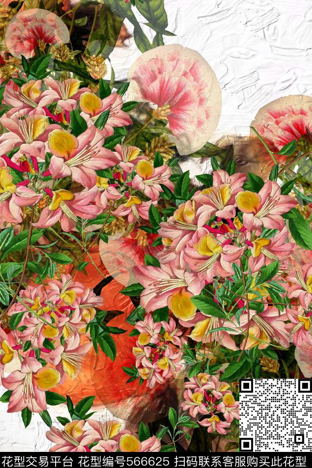 花卉民族风连衣裙半身裙数码印花华亿平台下载（图片编号: 566625） - 瓦栏（Walan）