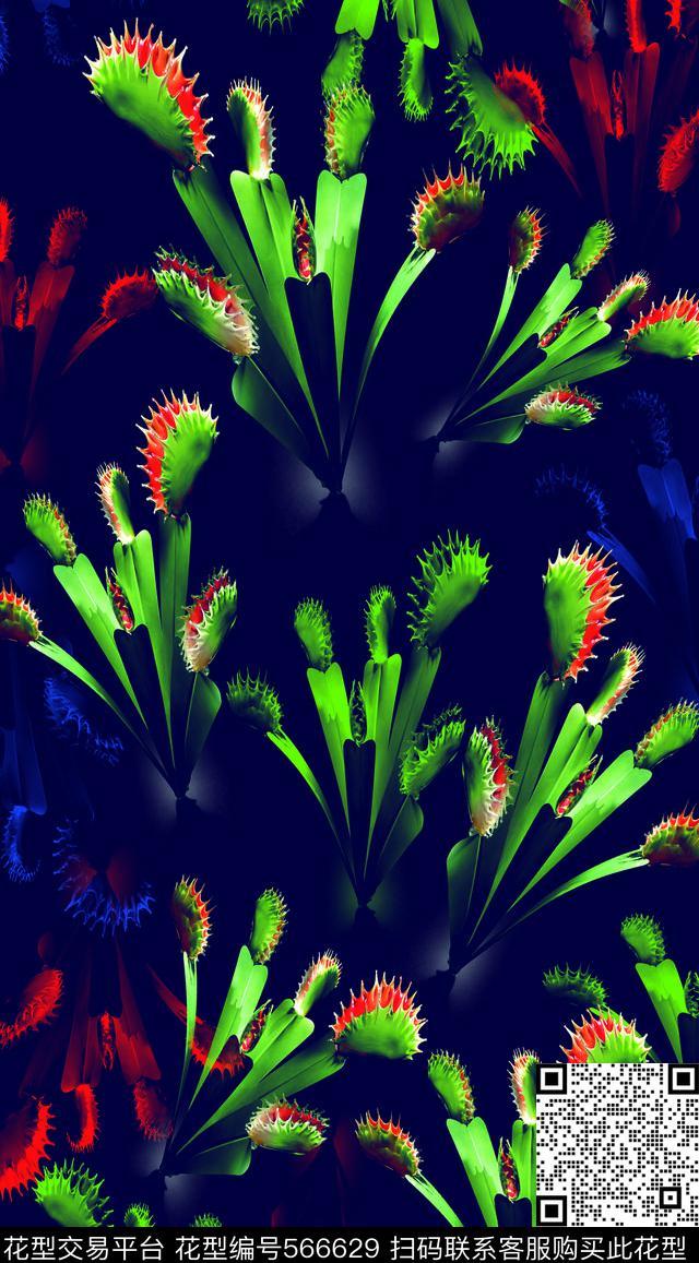 植物花卉花卉家纺数码印花华亿平台下载（图片编号: 566629） - 瓦栏（Walan）