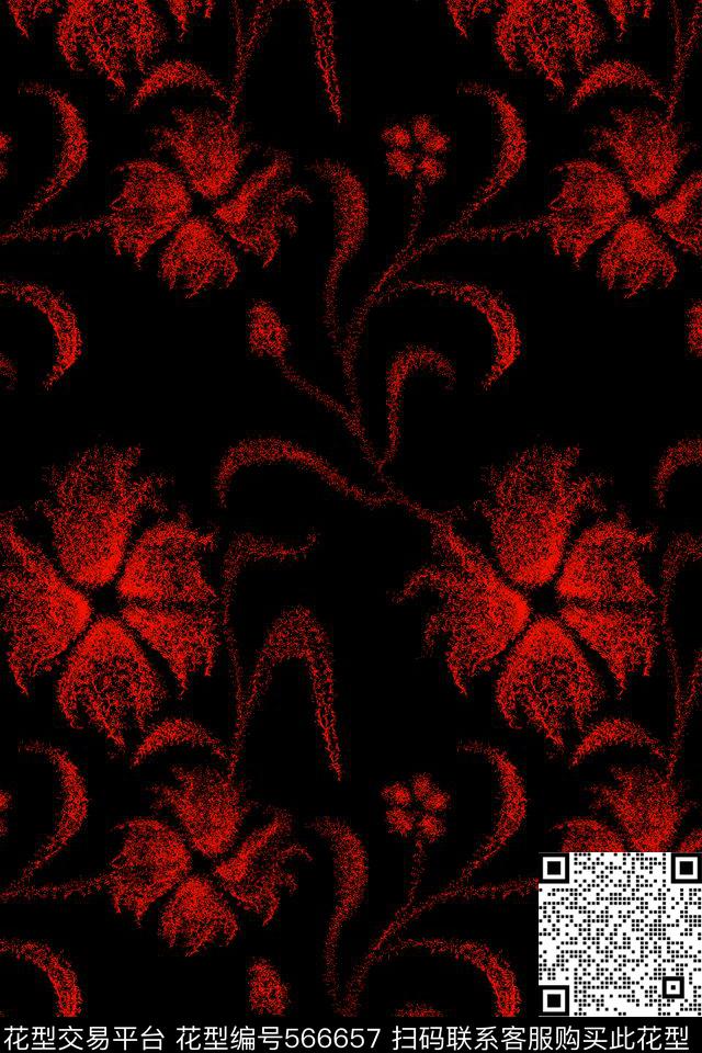 抽象符号花传统印花华亿平台下载（图片编号: 566657） - 瓦栏（Walan）