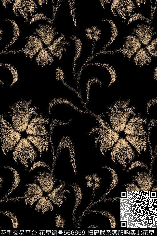 抽象符号花传统印花华亿平台下载（图片编号: 566659） - 瓦栏（Walan）