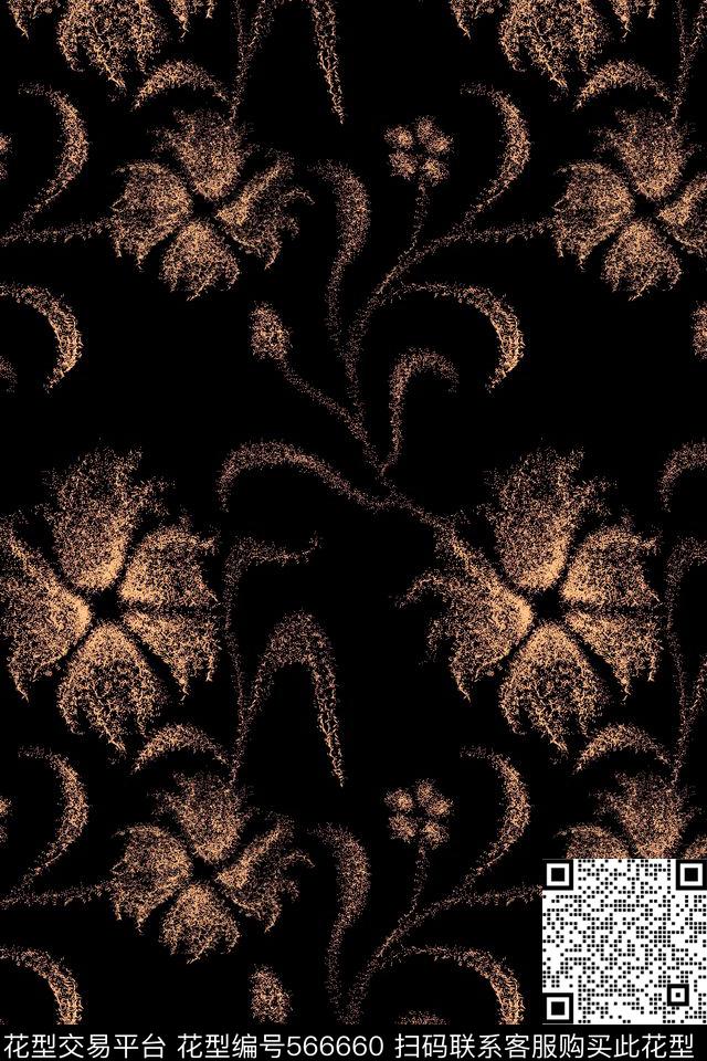 抽象符号花传统印花华亿平台下载（图片编号: 566660） - 瓦栏（Walan）