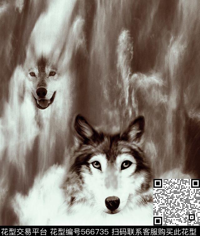 抽象狼梦幻数码印花华亿平台下载（图片编号: 566735） - 瓦栏（Walan）