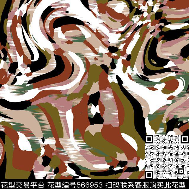 斑驳迷彩休闲裤传统印花华亿平台下载（图片编号: 566953） - 瓦栏（Walan）