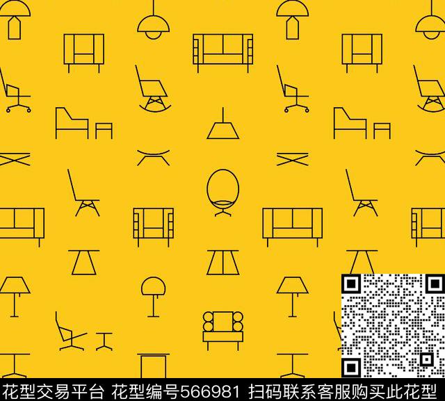 雅致简约时尚传统印花华亿平台下载（图片编号: 566981） - 瓦栏（Walan）