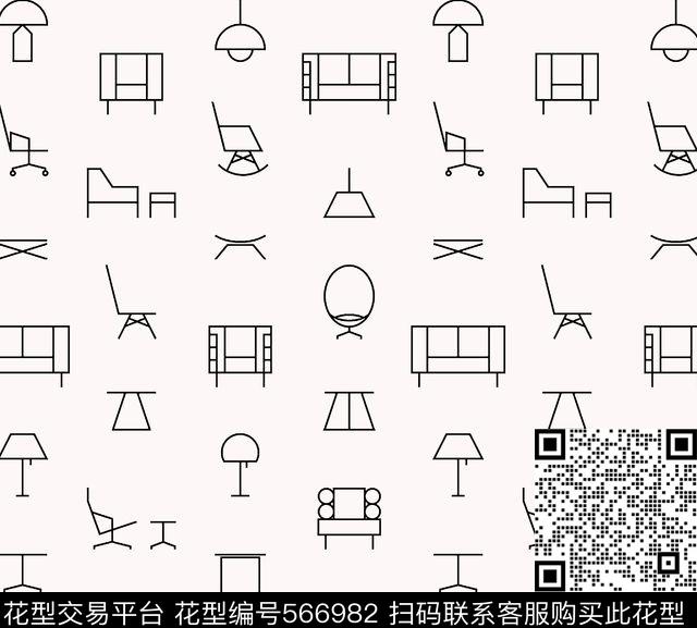 雅致简约时尚传统印花华亿平台下载（图片编号: 566982） - 瓦栏（Walan）