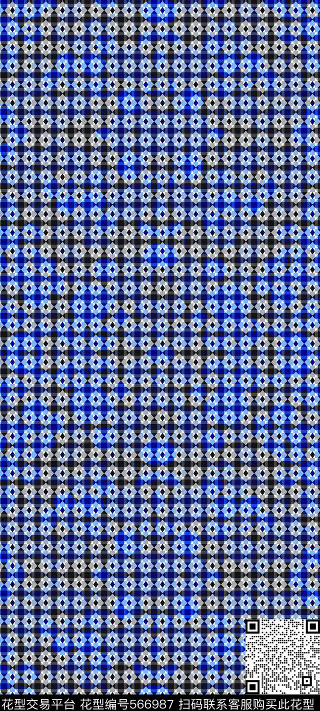 休闲几何男装衬衣休闲几何格纹组合家纺图案.传统印花华亿平台下载（图片编号: 566987） - 瓦栏（Walan）