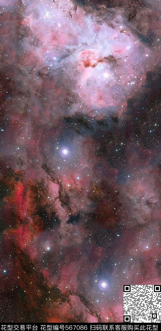 时尚唯美星空数码印花华亿平台下载（图片编号: 567086） - 瓦栏（Walan）