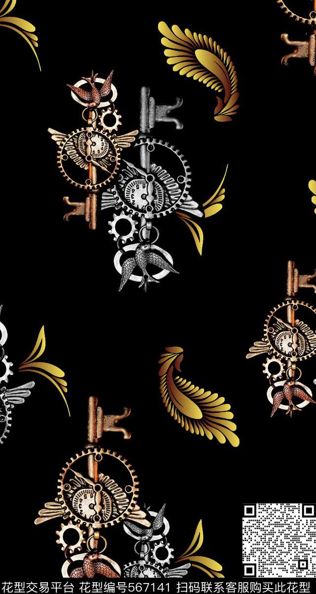 时尚潮流大牌钥匙数码印花华亿平台下载（图片编号: 567141） - 瓦栏（Walan）