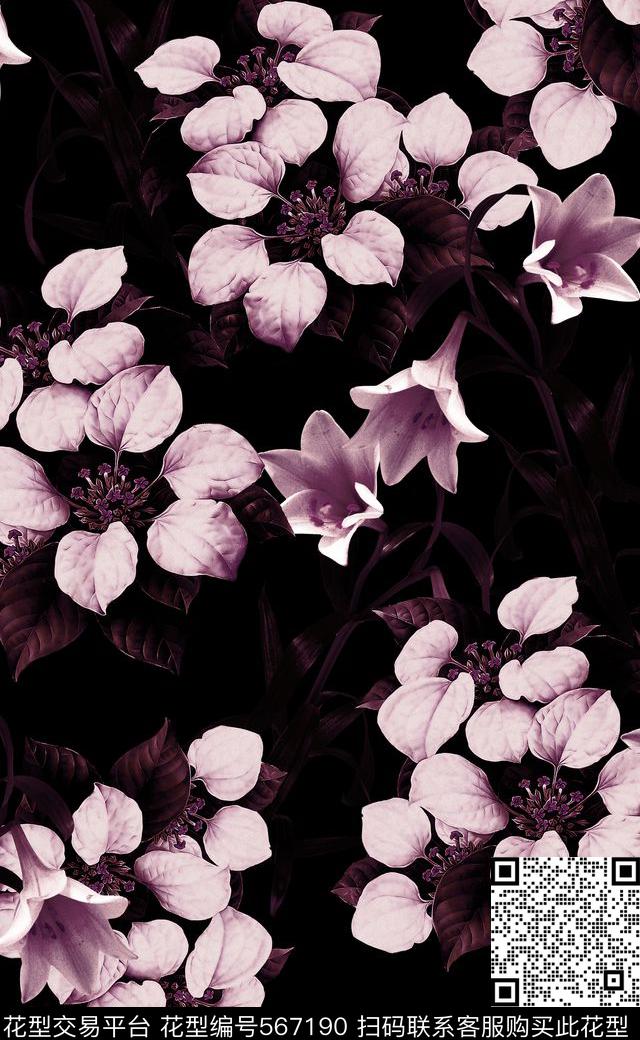 秋冬款复古欧式大花数码印花数码印花华亿平台下载（图片编号: 567190） - 瓦栏（Walan）