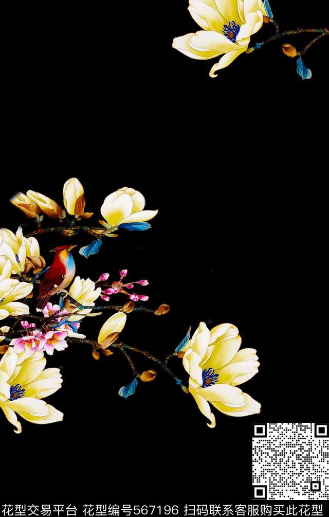 时尚大牌手绘数码印花华亿平台下载（图片编号: 567196） - 瓦栏（Walan）