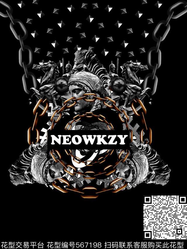 时尚潮流大牌石膏人物像数码印花华亿平台下载（图片编号: 567198） - 瓦栏（Walan）