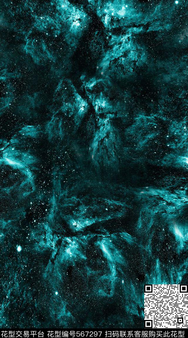 潮流时尚星空渐变满版印花服装数码印花华亿平台下载（图片编号: 567297） - 瓦栏（Walan）