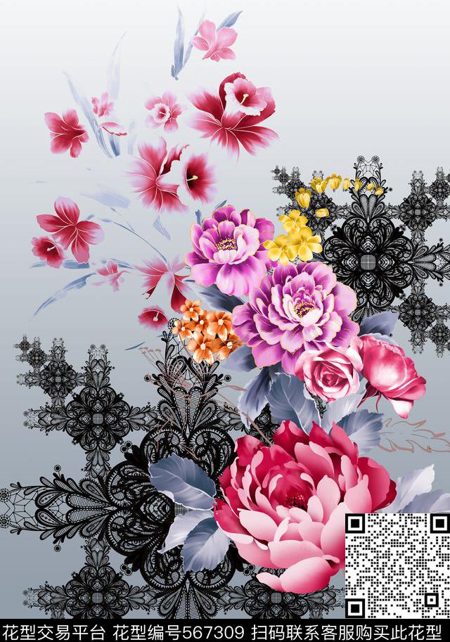 定位花彭辉数码印花华亿平台下载（图片编号: 567309） - 瓦栏（Walan）