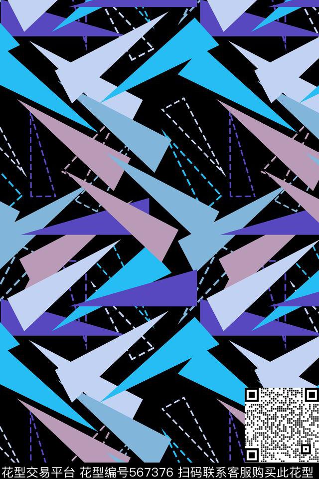 潮流创意几何传统印花华亿平台下载（图片编号: 567376） - 瓦栏（Walan）
