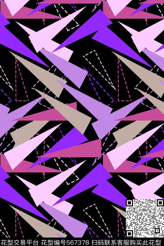 潮流创意几何传统印花华亿平台下载（图片编号: 567378） - 瓦栏（Walan）