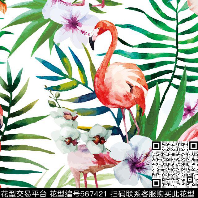 休闲树叶花朵传统印花华亿平台下载（图片编号: 567421） - 瓦栏（Walan）