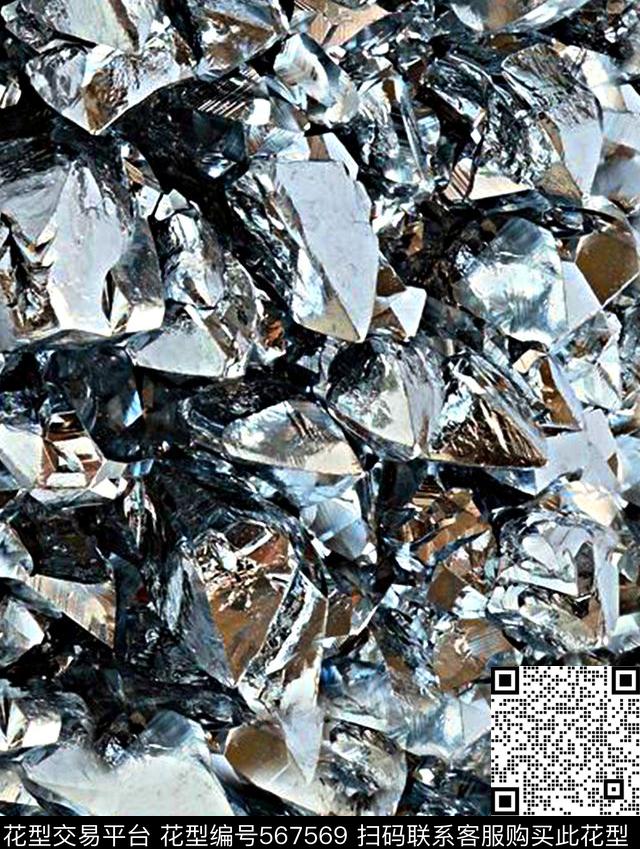 时尚潮流大牌自然岩石纹理数码印花华亿平台下载（图片编号: 567569） - 瓦栏（Walan）