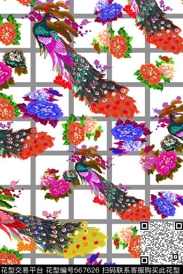 花朵花卉手绘印花数码印花华亿平台下载（图片编号: 567626） - 瓦栏（Walan）