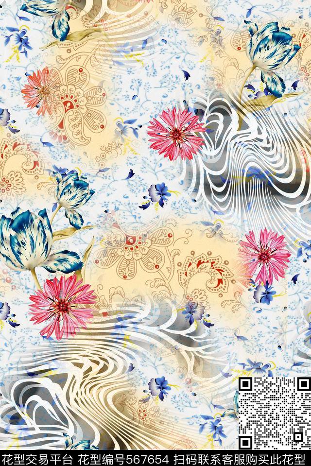 清新碎花数码数码印花华亿平台下载（图片编号: 567654） - 瓦栏（Walan）