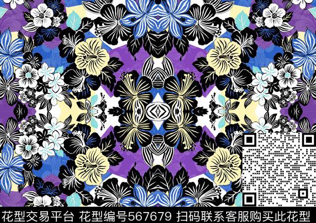 时尚韩国小花传统印花华亿平台下载（图片编号: 567679） - 瓦栏（Walan）
