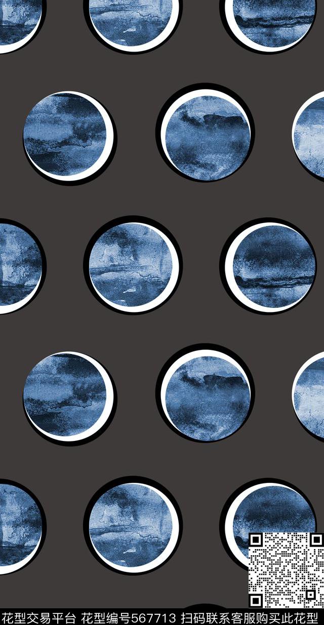 几何点波点传统印花华亿平台下载（图片编号: 567713） - 瓦栏（Walan）