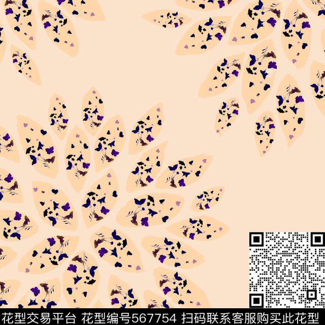 清新原创丝巾传统印花华亿平台下载（图片编号: 567754） - 瓦栏（Walan）