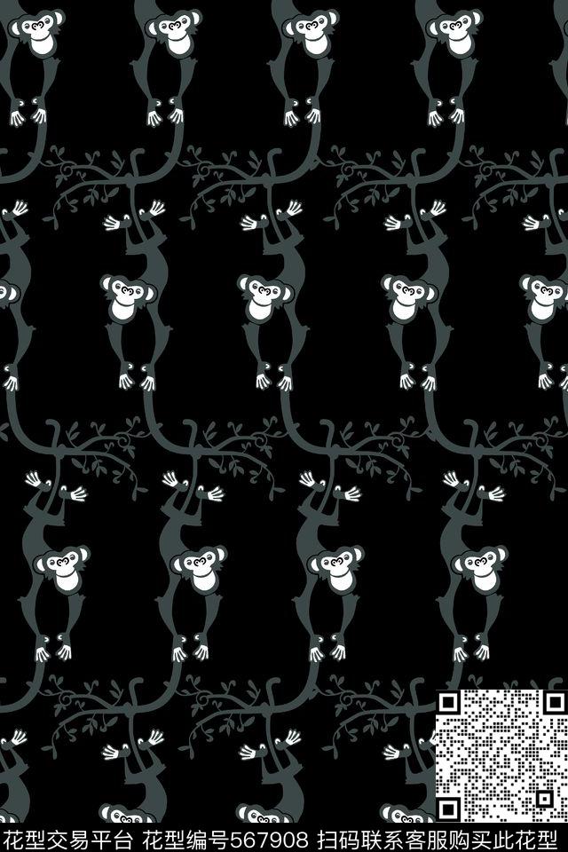 潮牌动物规则传统印花华亿平台下载（图片编号: 567908） - 瓦栏（Walan）