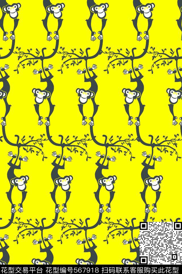 潮牌动物规则传统印花华亿平台下载（图片编号: 567918） - 瓦栏（Walan）