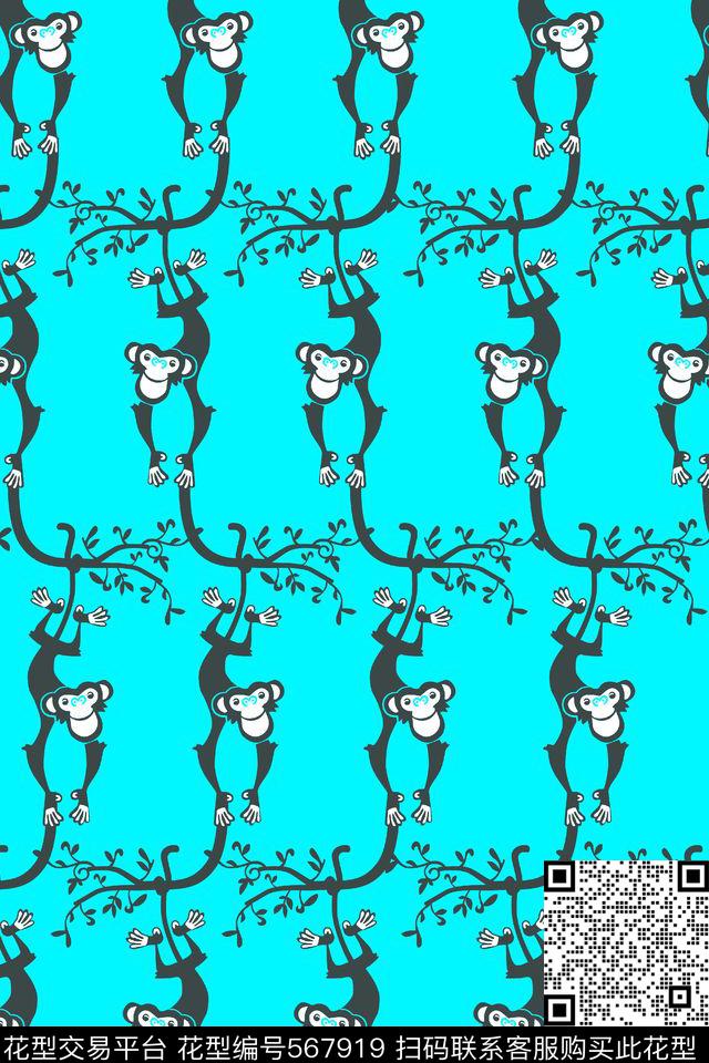 潮牌动物规则传统印花华亿平台下载（图片编号: 567919） - 瓦栏（Walan）